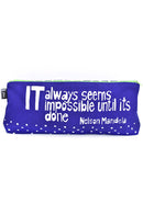 Blue Impossible Until Done 12" Mandela Pouch