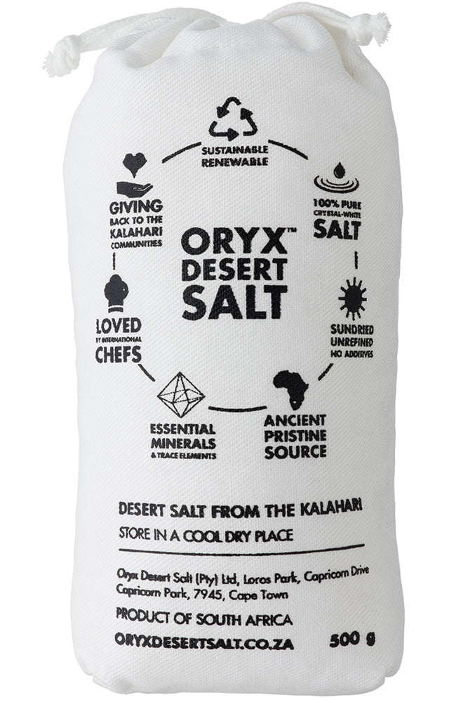 Oryx Desert Salt Course Salt in Handmade Cotton Bag