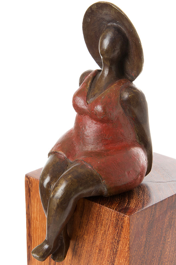 Seaside Diva Burkina Bronze Sculptures in Two Sizes