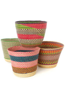 Bolga Storage Bins in Assorted Colors and Patterns