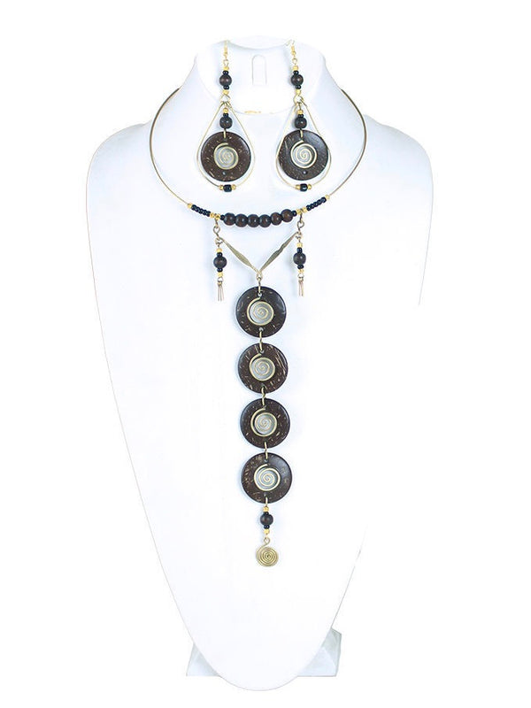 Royal Queen Bead & Brass Choker Set