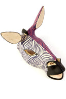 Kenyan Jacaranda Zebra Mask in Purple Duotone