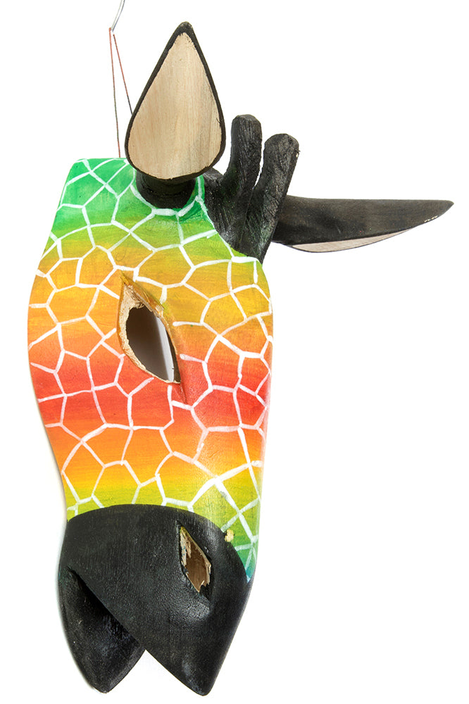 Kenyan Hand Painted Jacaranda Giraffe Mask