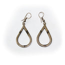 Tuareg Silver Earrings - Hoops w/Black