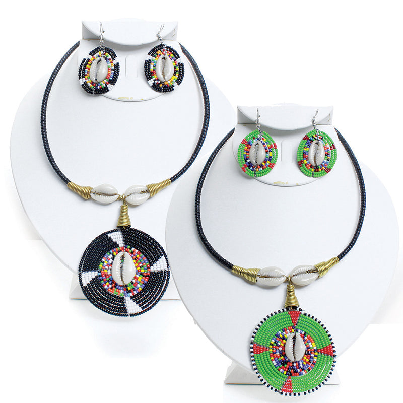 Ceremonial Maasai Choker & Earrings