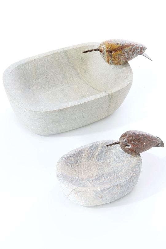 Shona Stone Oval Bird Dishes