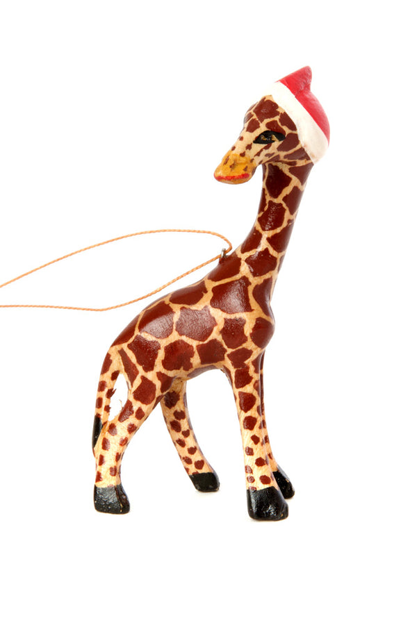 Santa's Little Giraffe Helper Ornament