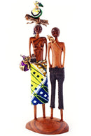 African Agrarians Sandalwood Sculpture