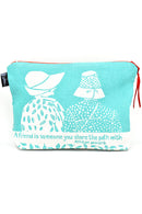 Blue A Friend is Someone African Proverb Purse