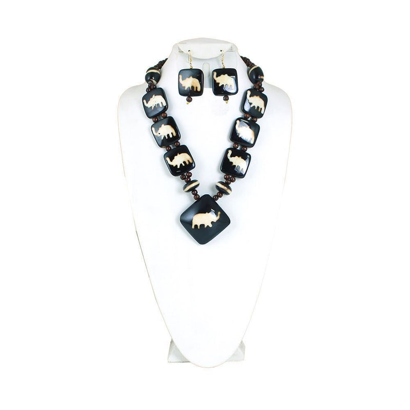 Bone Necklace & Earring Set