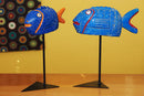 Miniature Blue Bozo Fish Mask from Mali