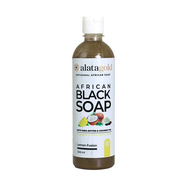AlataGold African Black Soap - Lemon Fusion 500 mL