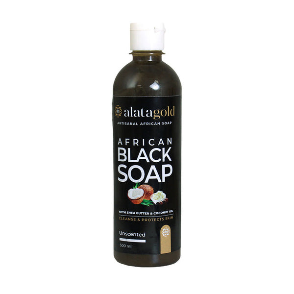 AlataGold African Black Soap - Unscented 500 mL