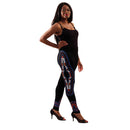 African Traditional Print Black Leggings