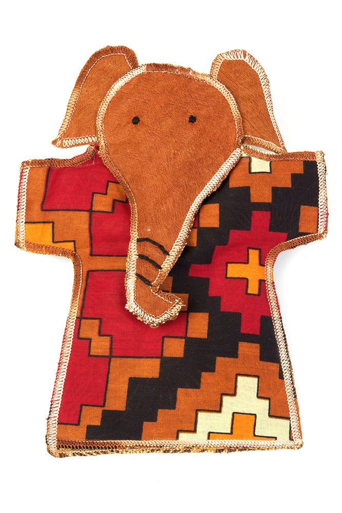 Tanzanian Kanga Elephant Hand Puppet