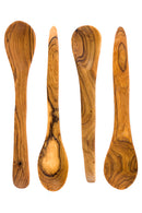 Set of 4 Wild Olive Wood Tasting Spoons