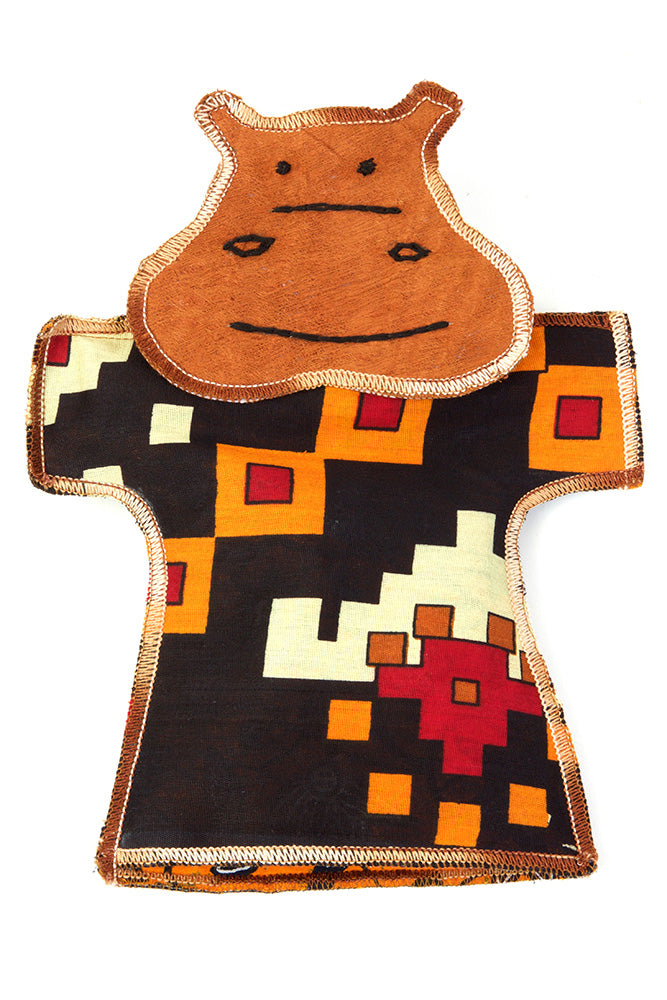 Tanzanian Kanga Hippo Hand Puppet | Afrotise.com