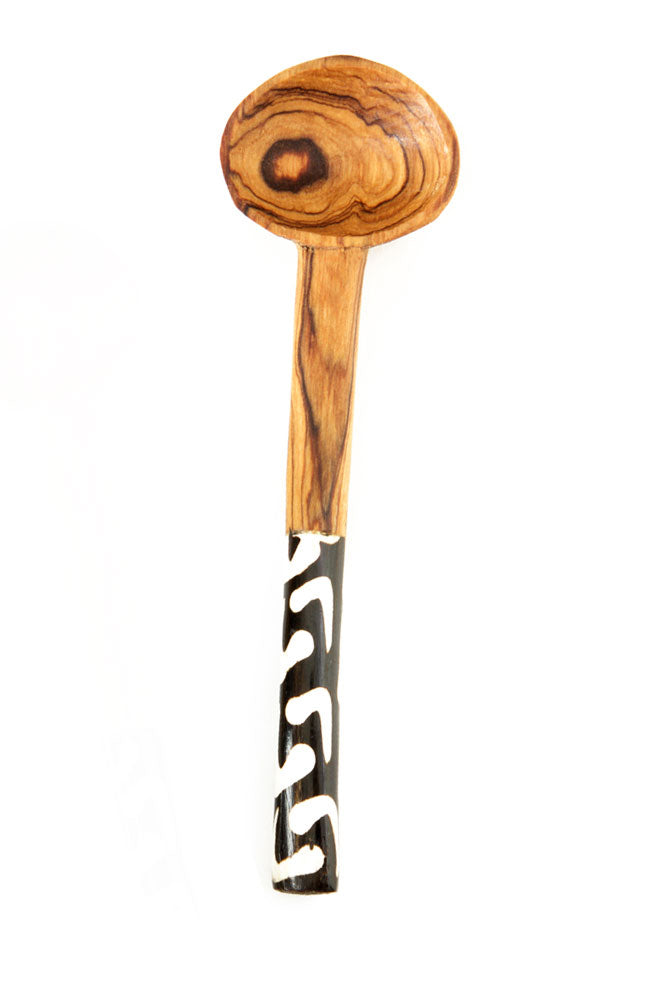Hand Carved African Olive Sugar Spoon