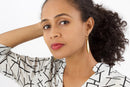 Kenyan Brass & Cow Bone Lancet Earrings