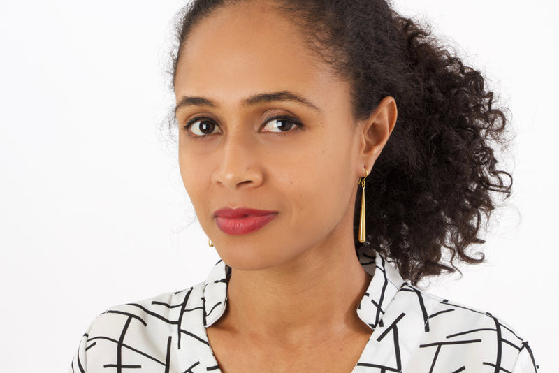 Kenyan Brass Torpedo Earrings