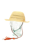 Natural Ghanaian Lacey Short Brimmed Straw Hat