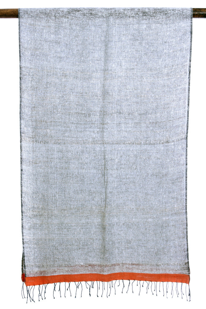 Ethiopian Stella Shawl with Coral Border