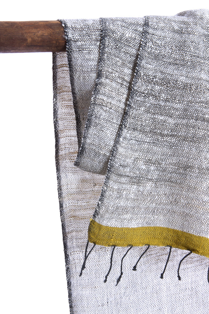 Ethiopian Stella Shawl with Olive Border