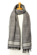 Pewter Shimmer Ethiopian Cotton Triad Shawl