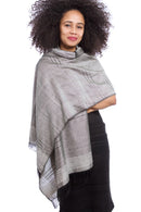 Pewter Shimmer Ethiopian Cotton Triad Shawl