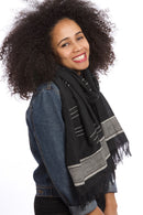 Black Ethiopian Cotton Triad Shawl