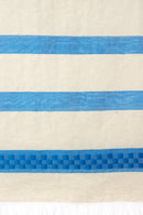 Azure Banded Ethiopian Cotton Shawl