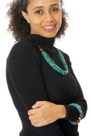 Calypso Multi-Strand Zulugrass & Acacia Wood Necklace