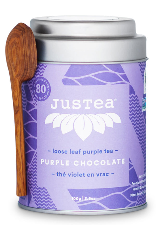 JusTea Purple Chocolate Loose Leaf Tea