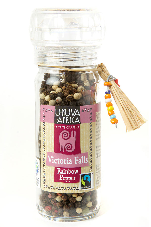 Ukuva iAfrica Victoria Falls Rainbow Pepper Spice Grinder