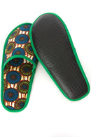 Extra Large Ankara Cloth House Slippers from Ghana