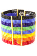 Pride & Joy Beaded Rainbow Cuff Bracelet