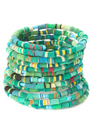 Coral Reef Recycled Flip Flop Coil Bracelet