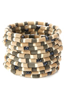 Sand Dune Recycled Flip Flop Coil Bracelet