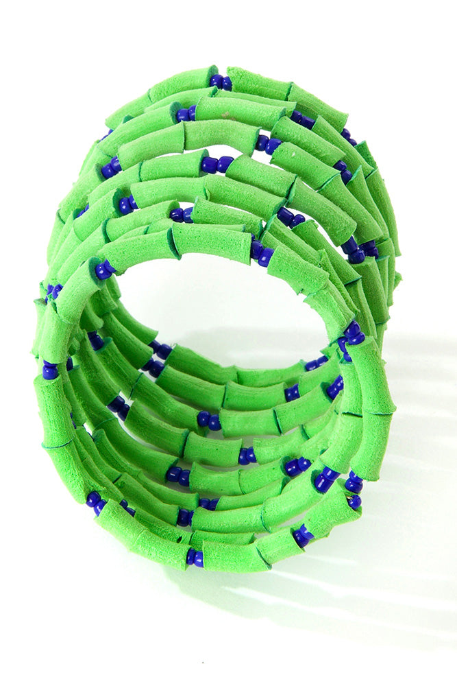 Mermaid Recycled Flip Flop Coil Bracelet