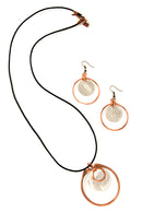 Zambian Copper & Silver Disc Earrings