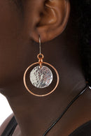 Zambian Copper & Silver Disc Earrings