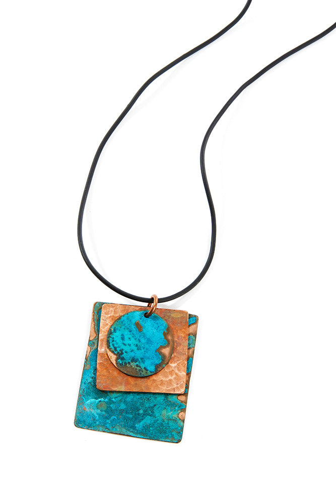 Copper Viridian Crew Necklace