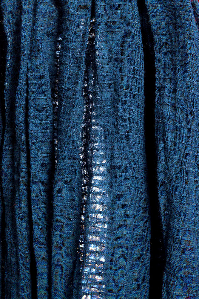Indigo Whisper Light Cotton Shawl from Ethiopia