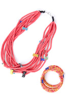 Citrus Splash Phono Disc Coil Bracelet