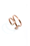 Tandem Hammered Copper Ring