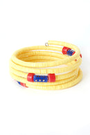 Yellow Phono Disc Coil Bracelet