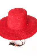 Ghanaian Red Straw Sun Hat