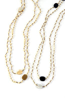 Ajuna Malaika Paper Bead Wrap Necklace in Cream