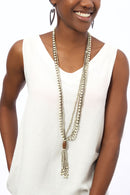 Ajuna Jalia Paper Bead Tassel Necklace