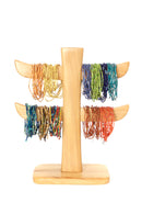 Wooden Double Bar Eco Jewellery Display